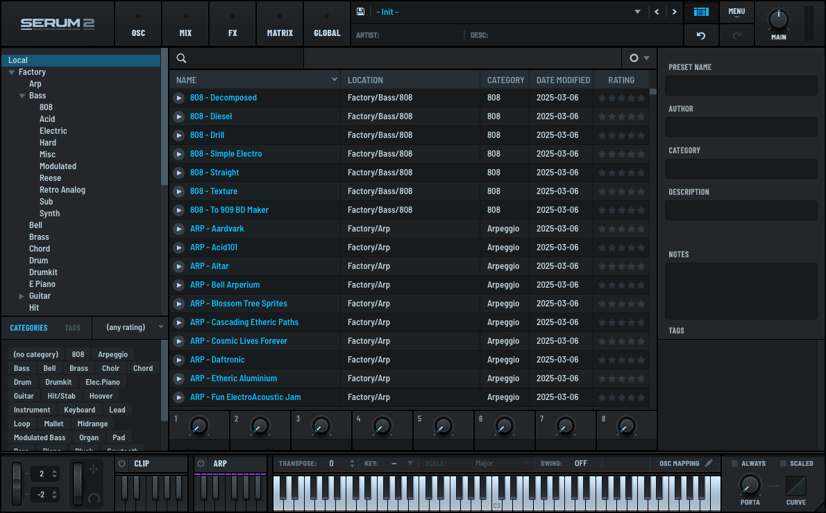Serum Presets Browser