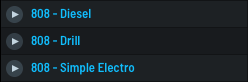 Presets Showing Play Buttons