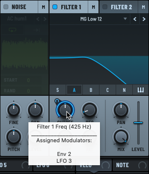 Tooltip Showing Modulation Sources