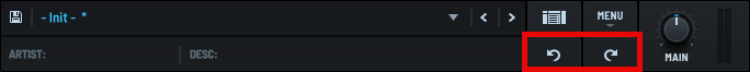 Undo and Redo Buttons